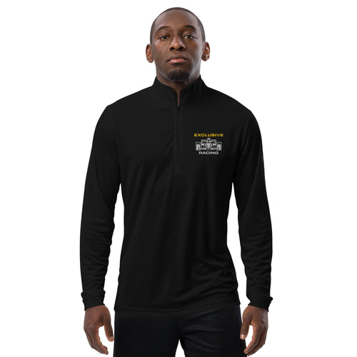 [Black] Front — EXR F-Car Front Adidas Quarter-Zip