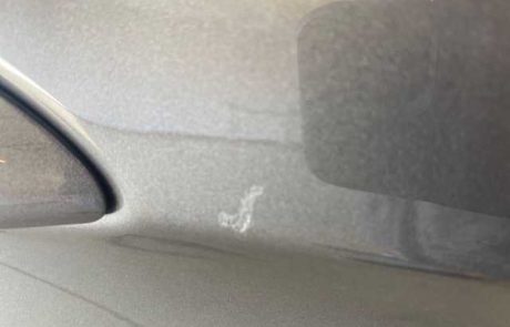 Scratch on car